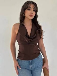 satin tops for women