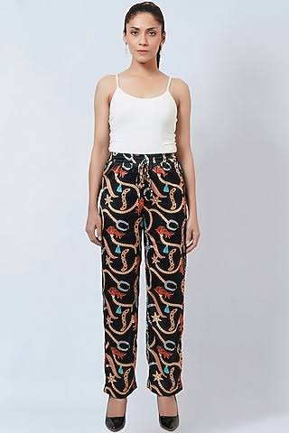 Black Tank + Printed Palazzo Pants for women