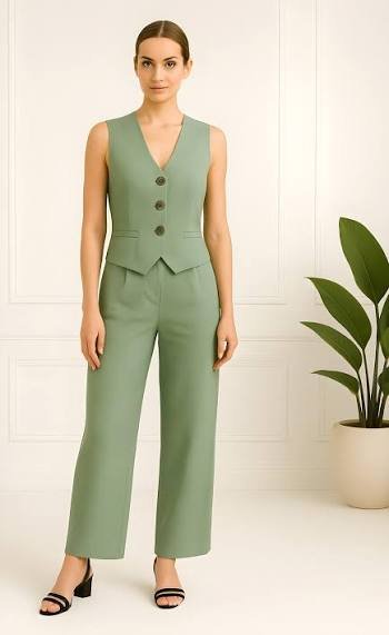 Linen Vest + Matching Trousers for women