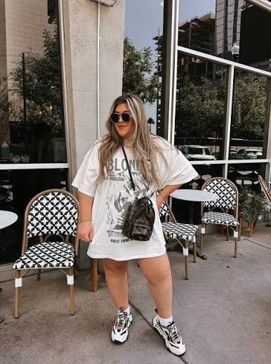 Oversized Graphic Tee + Biker Shorts for women