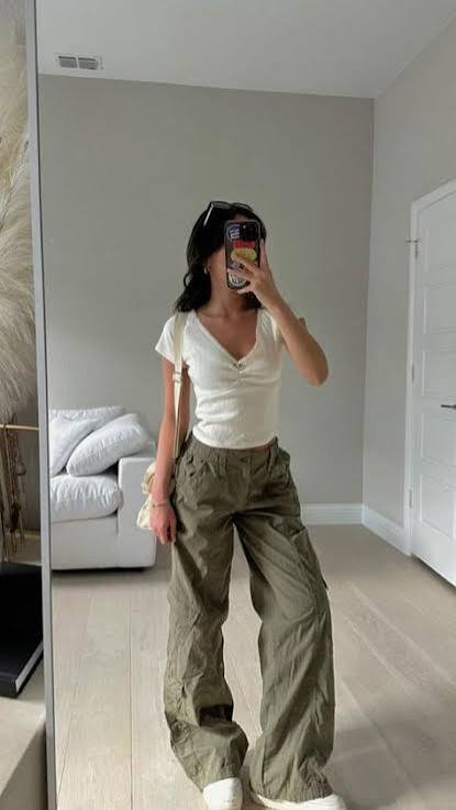 Ribbed Tank + Cargo Pants